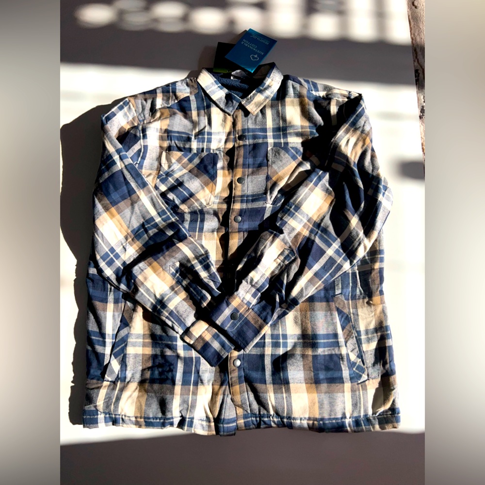 NWT Regatta Great Outdoors(UK) Mens lined flannel (color-navy/cream) Size-XL
